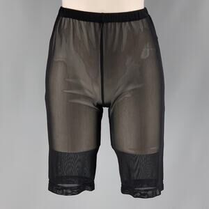 DAVID KOMA Size 10 Black Polyester Elastane See Through Shorts